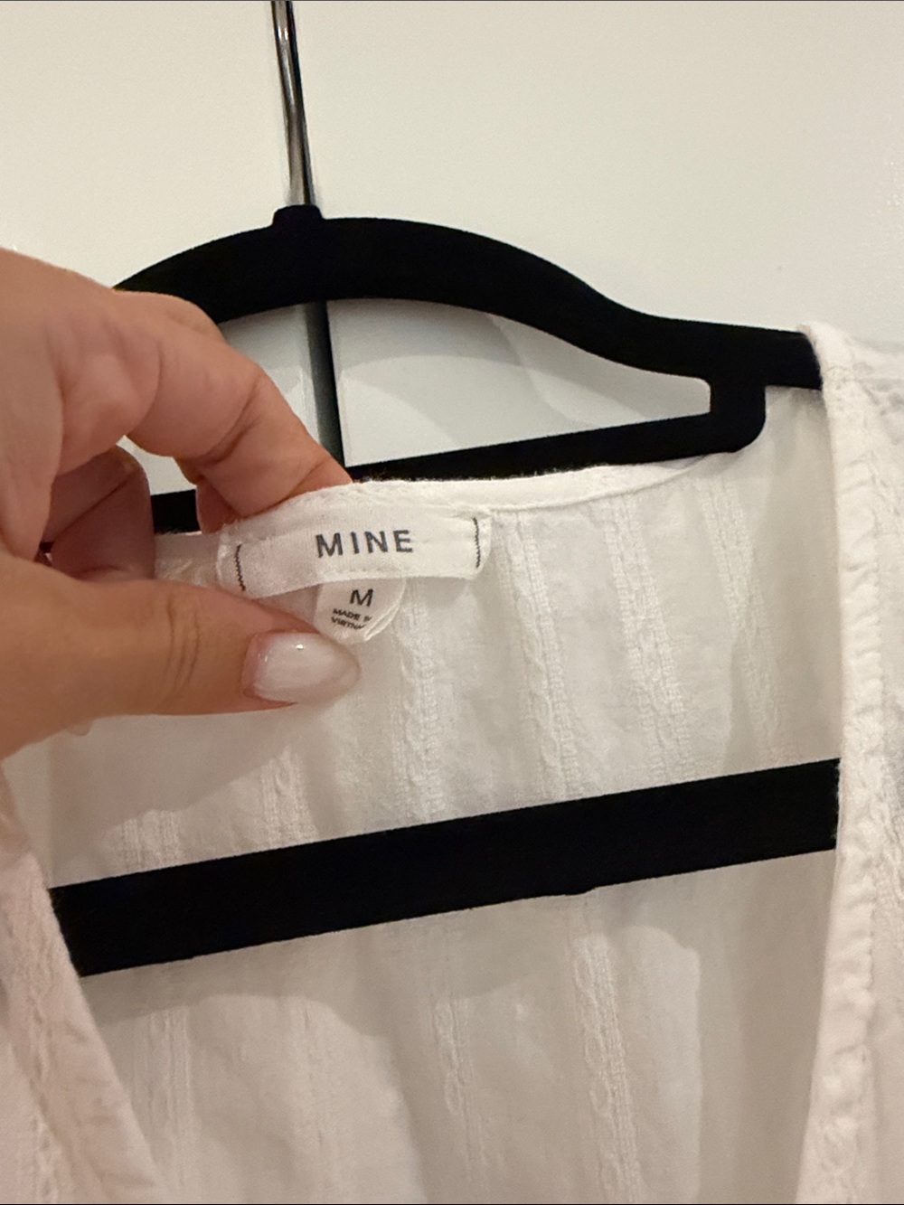 Women medium White & Tan Midi Button-Front Dress with Tie Waist cap sleeve fresh - Picture 3 of 10